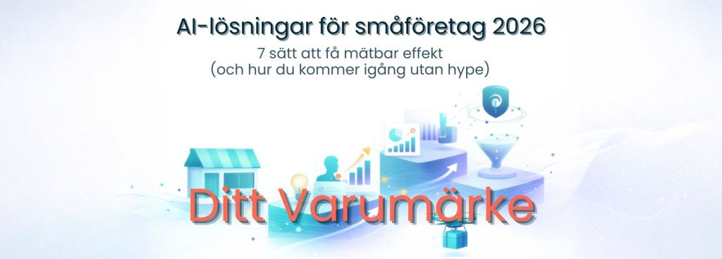 AI i småföretag 2026: 7 sätt att få mätbar effekt (och hur du kommer igång utan hype)
